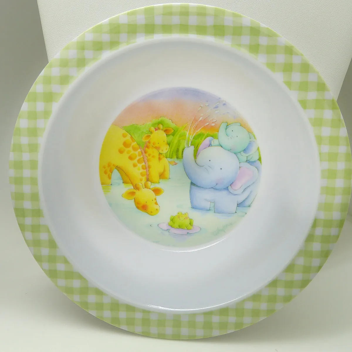 CR Gibson Baby Toddler Plate, Bowl Cup Fork Spoon Dining Set Little Pond