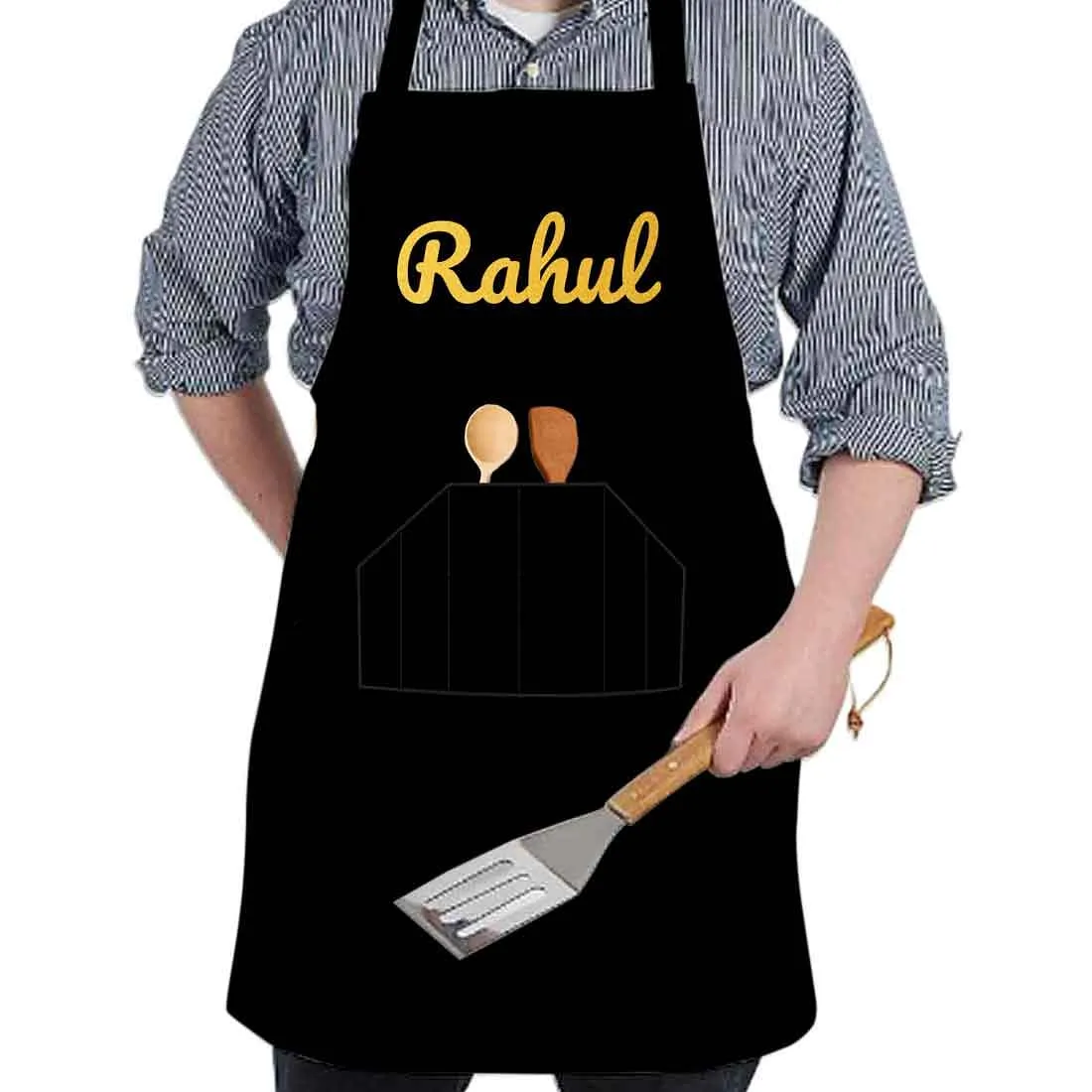 Customized Apron for Kitchen With Name Baking Cooking -Spoon