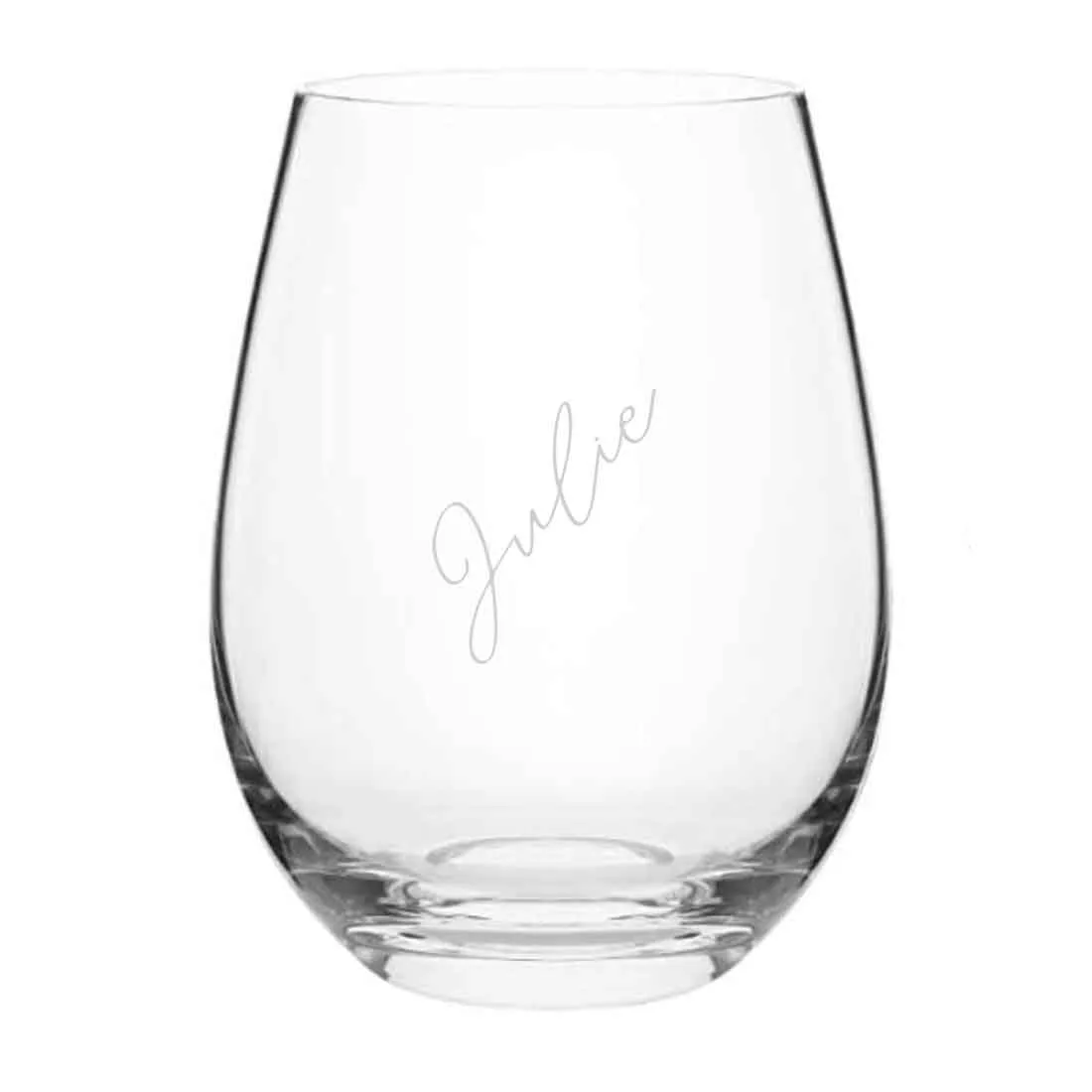 Customized Wine Glass with Signature Engraved on Stemless Cocktail / Whiskey Glass 400 ML