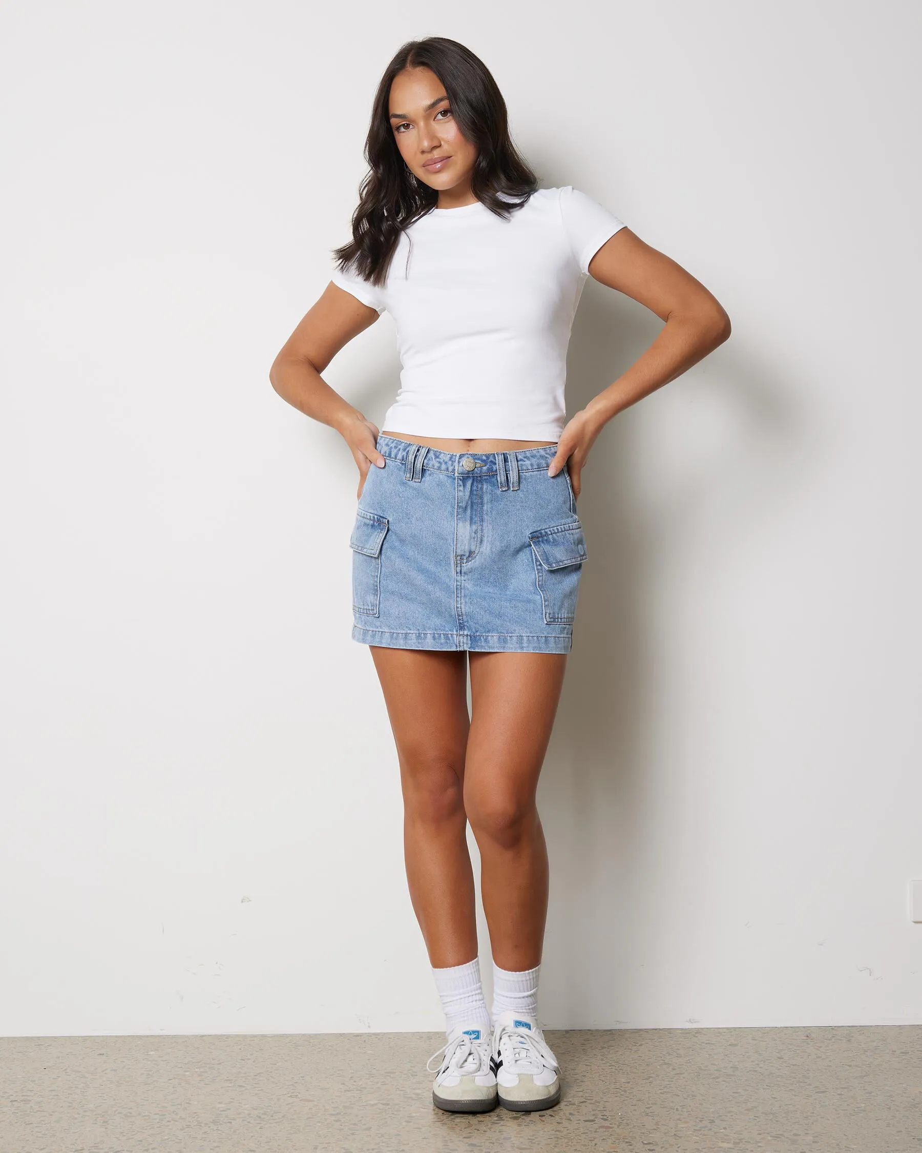 DESU Stella Denim Cargo Skirt