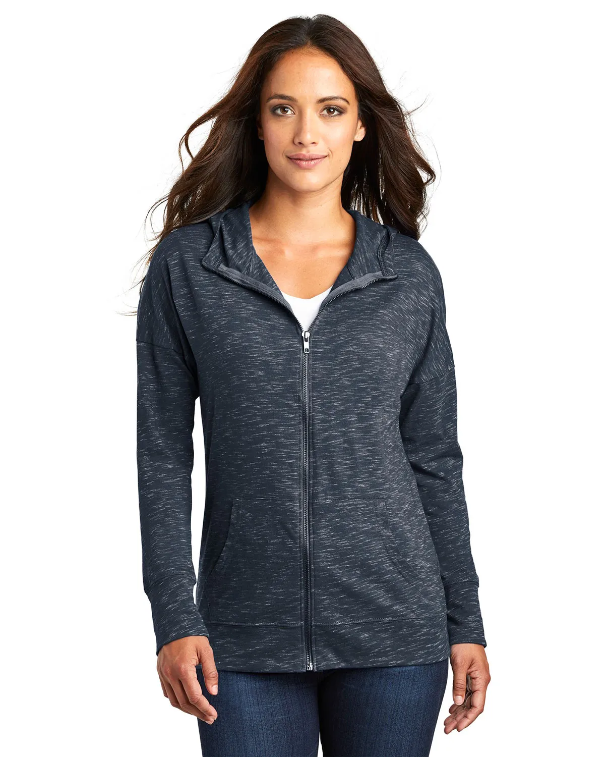 District DT665 Women Medal Full-Zip Hoodie