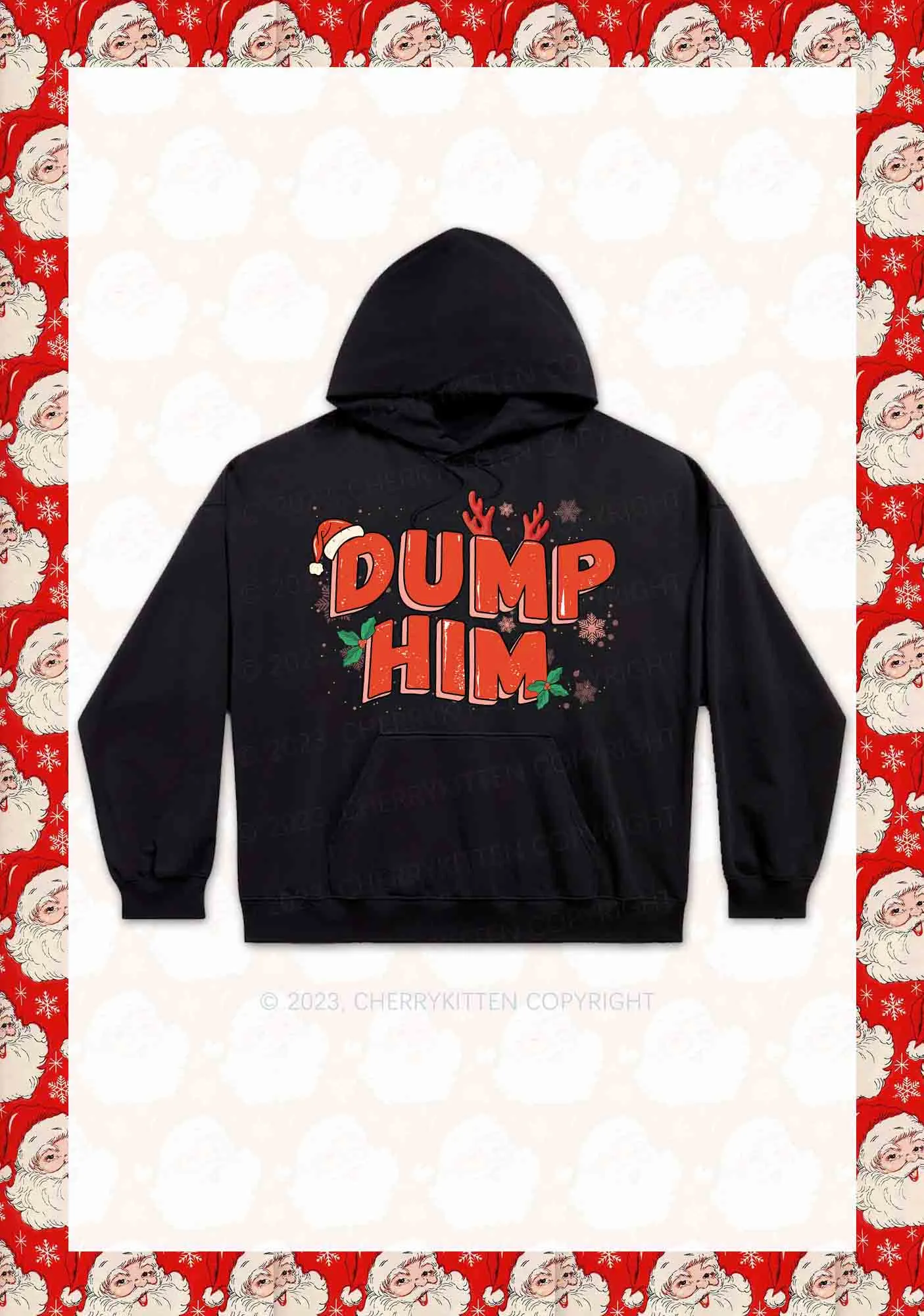 Dump Him Christmas Y2K Hoodie Cherrykitten