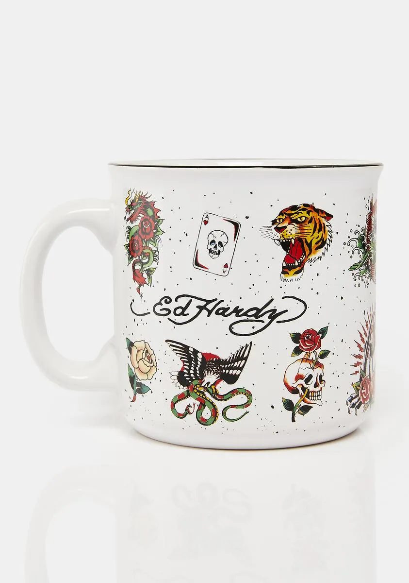 Ed Hardy Ceramic Coffee Mug-