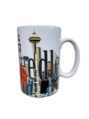 Etched Stone Seattle Skyline Mug