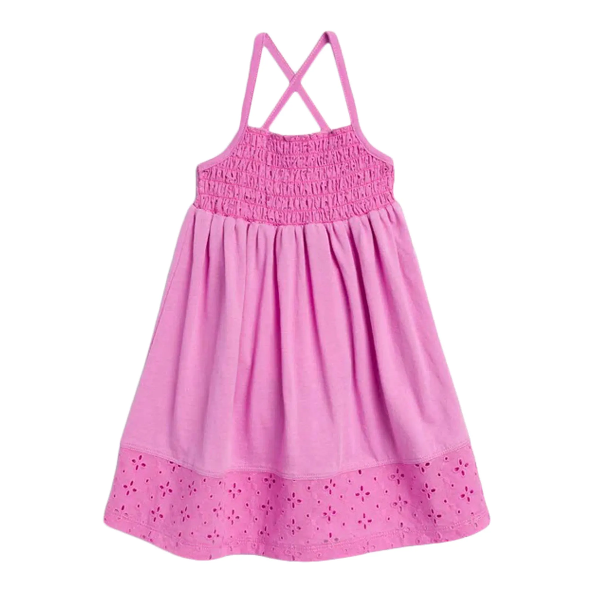 Eyelet Smocked Dress