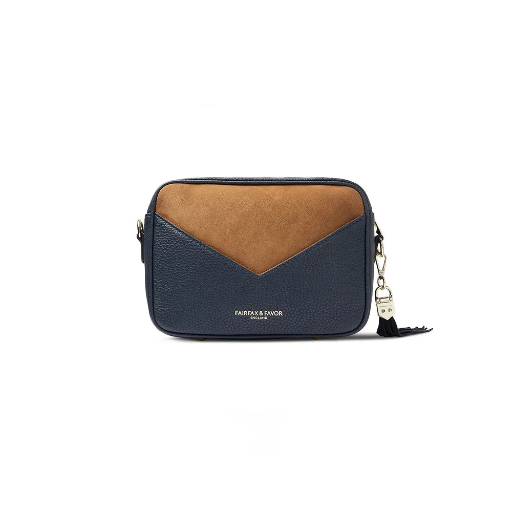 Finsbury Cross Body Bag                             Tan/Navy