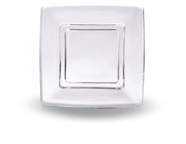 Ganz Square Glass Pillar Holder Plate