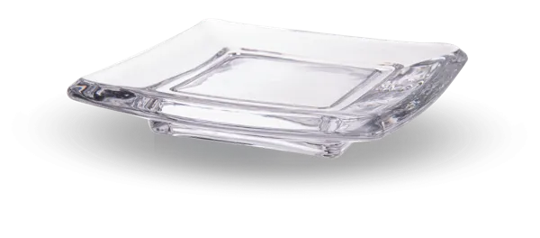 Ganz Square Glass Pillar Holder Plate