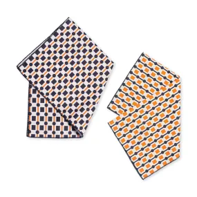 Geometric Cotton & Linen Napkins - Set of 2