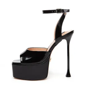 Giaro GALA | BLACK SHINY | SANDALS 