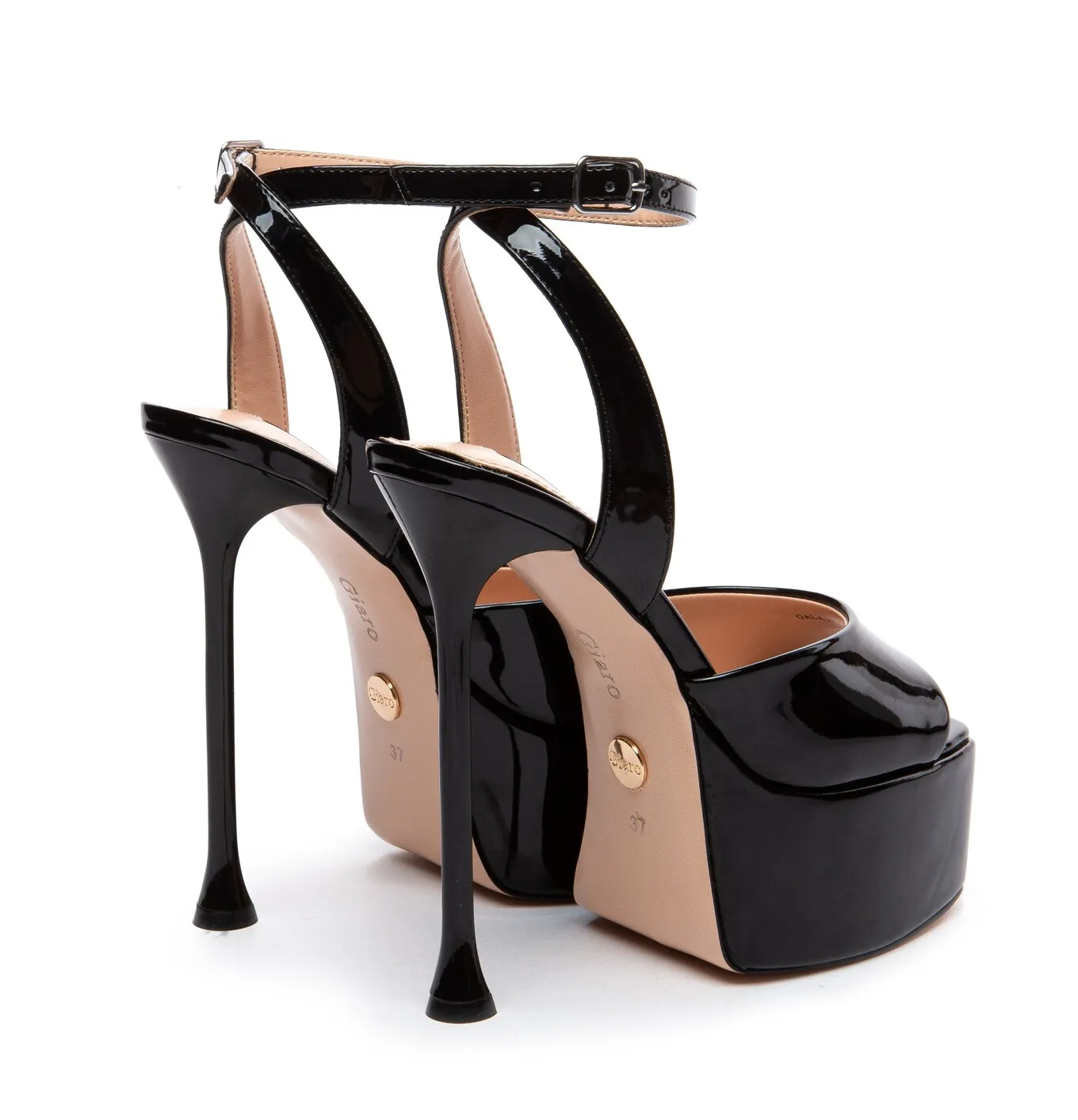 Giaro GALA | BLACK SHINY | SANDALS 