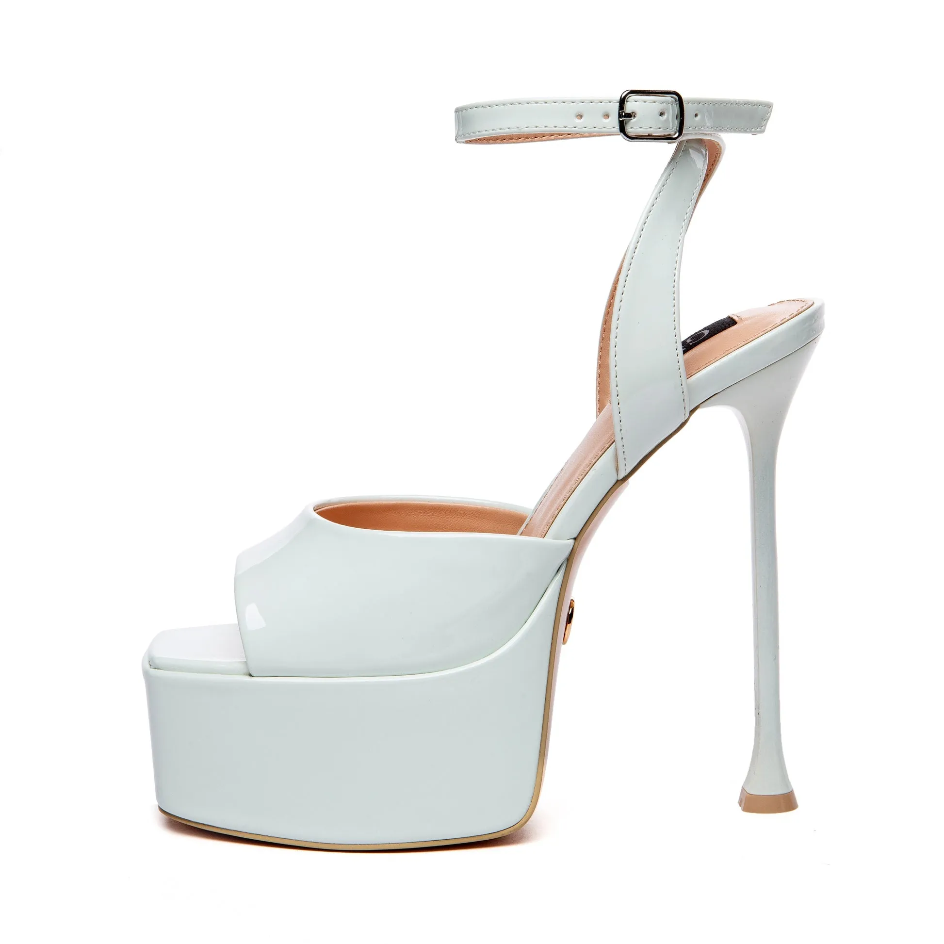 Giaro GALA | WHITE SHINY | SANDALS 