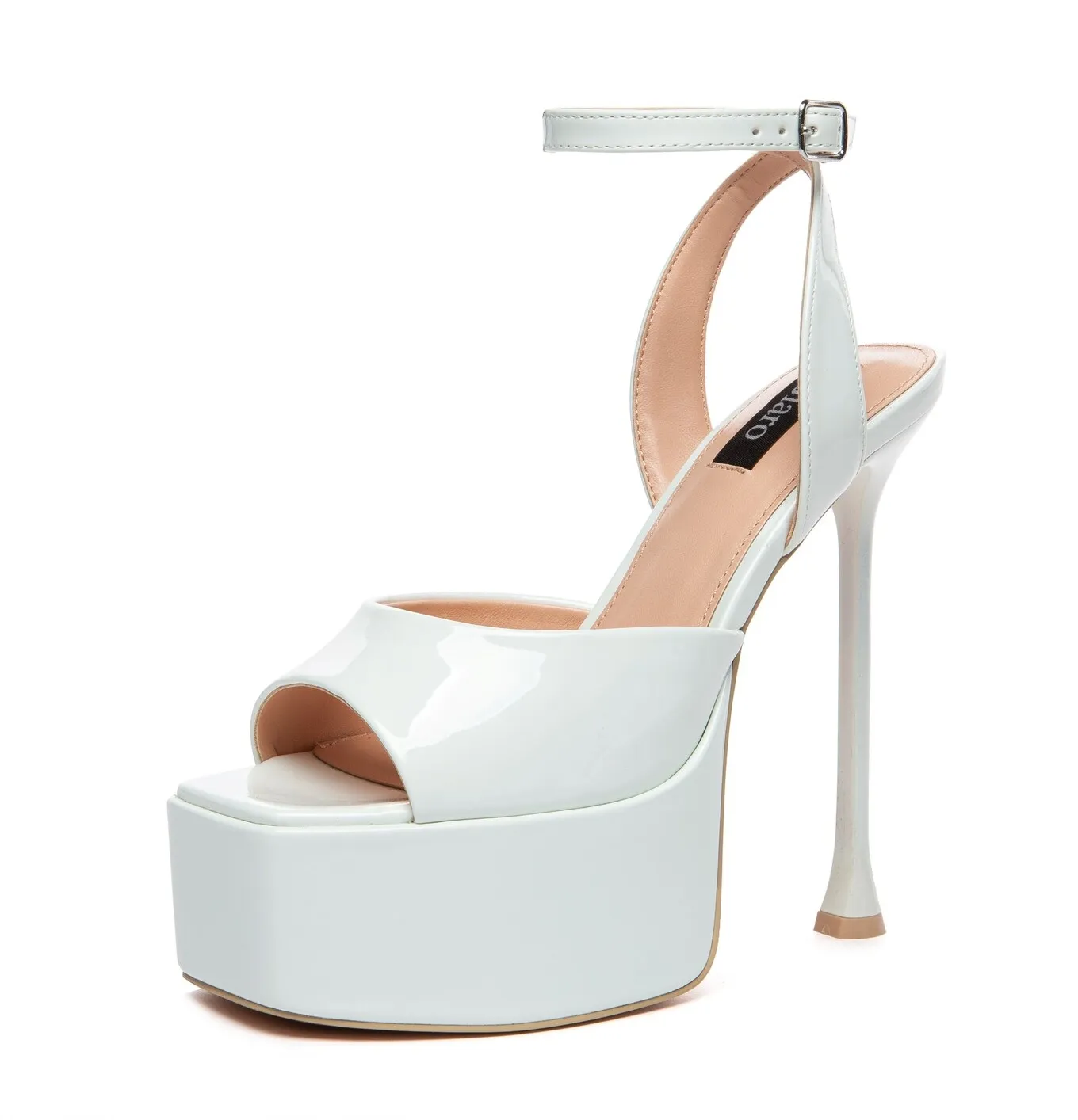 Giaro GALA | WHITE SHINY | SANDALS 