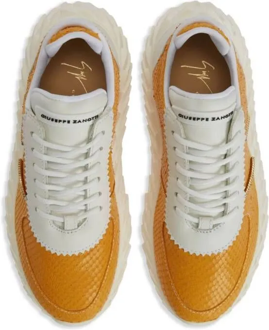 Giuseppe Zanotti Urchin snakeskin-effect sneakers Yellow