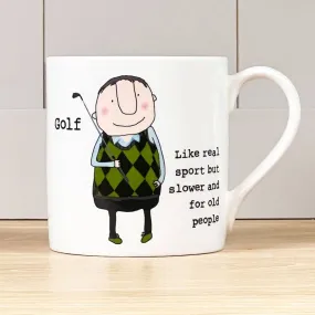 Golfer Mug, White