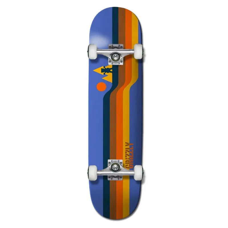 GRIZZLY RETRO LINES SKATEBOARD COMPLETE 7.5