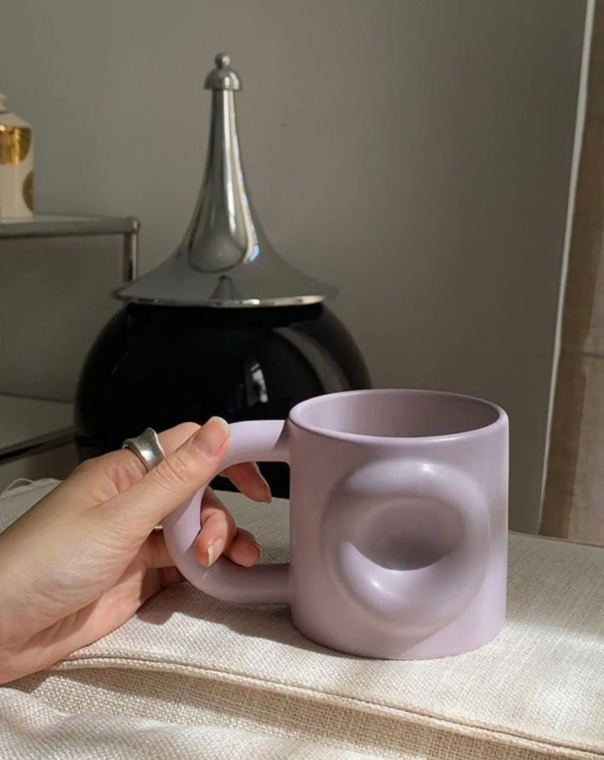 Handcrafted Ceramic Donut Mug Cute & Novelty Donut-Shaped Coffee Mug