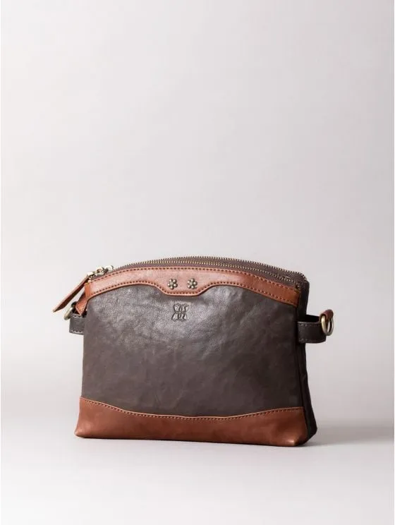 Hartsop Zip Leather Cross Body Bag in Brown