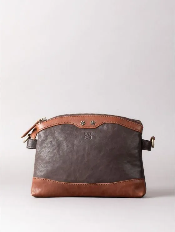 Hartsop Zip Leather Cross Body Bag in Brown