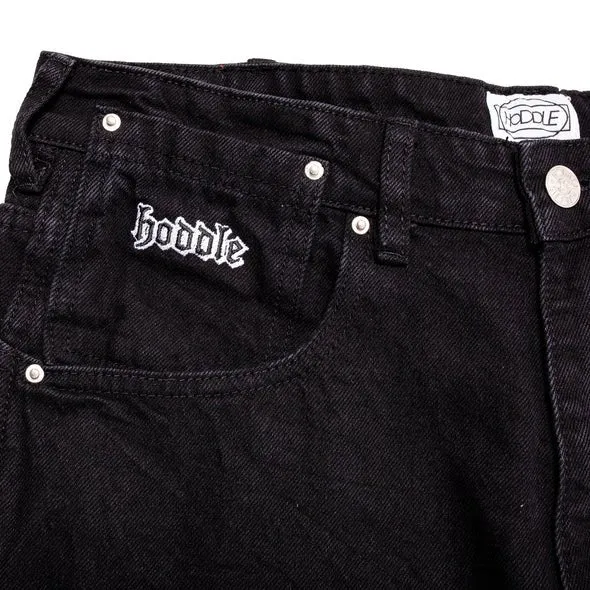 HODDLE SKATEBOARDS 12 OUNCE DENIM BLACK BLACK