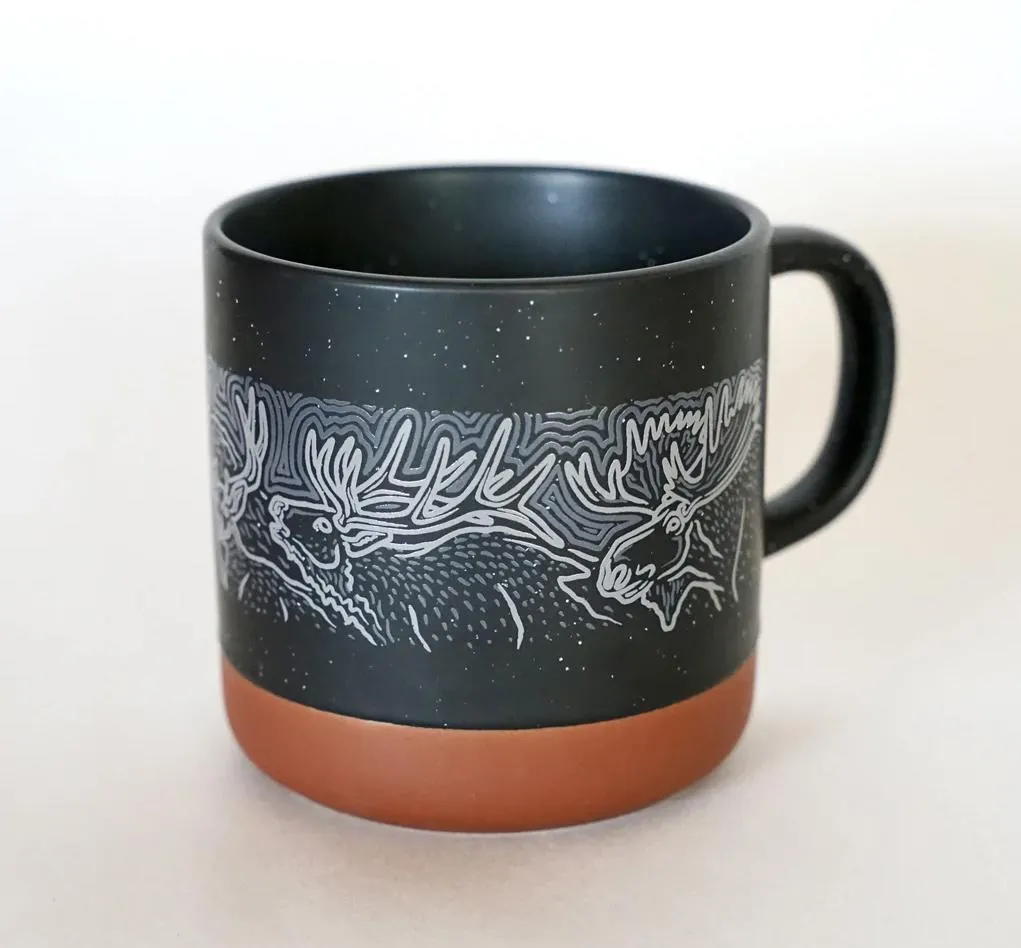 Horn & Antler Mug - Black