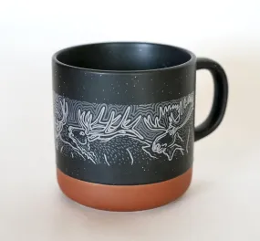 Horn & Antler Mug - Black