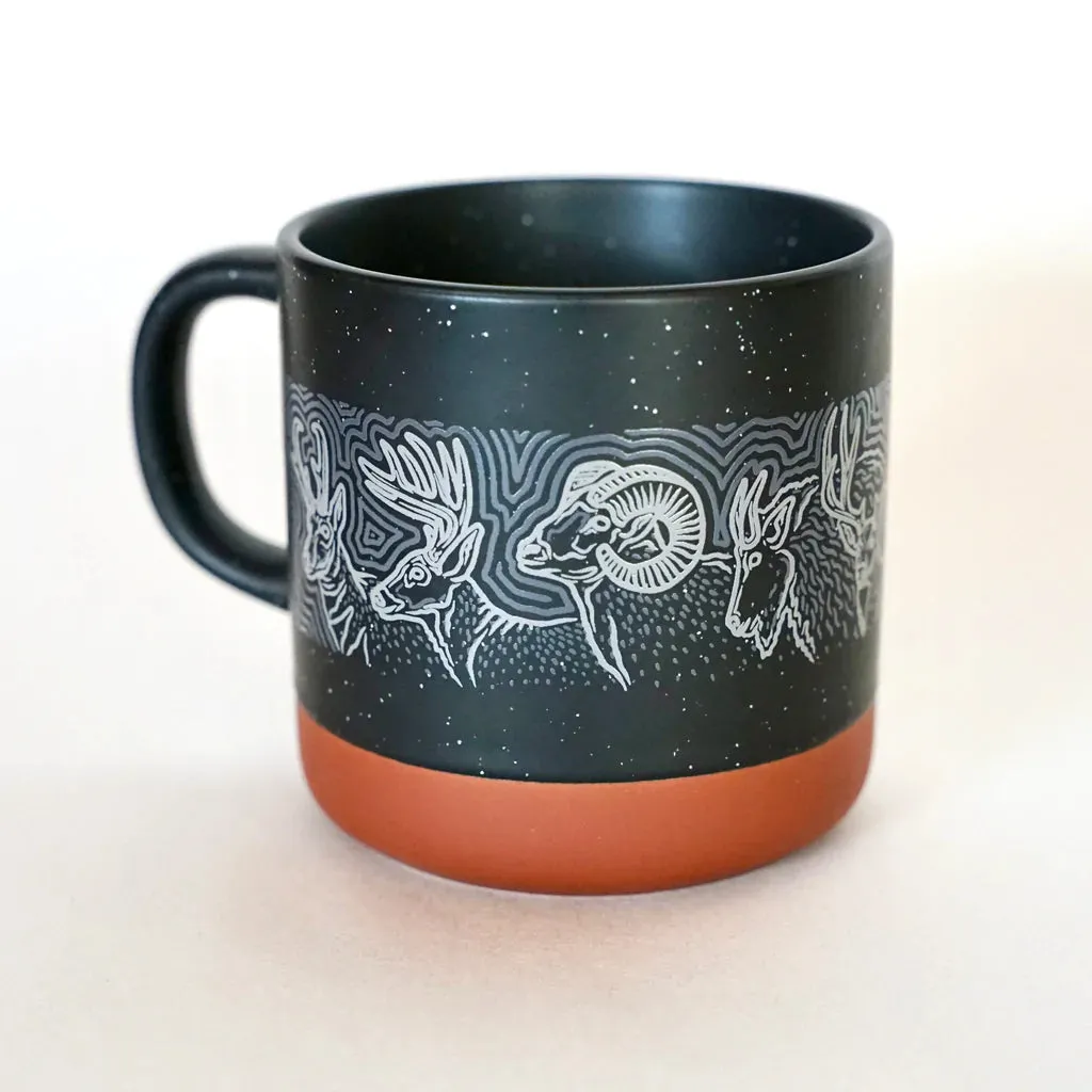 Horn & Antler Mug - Black