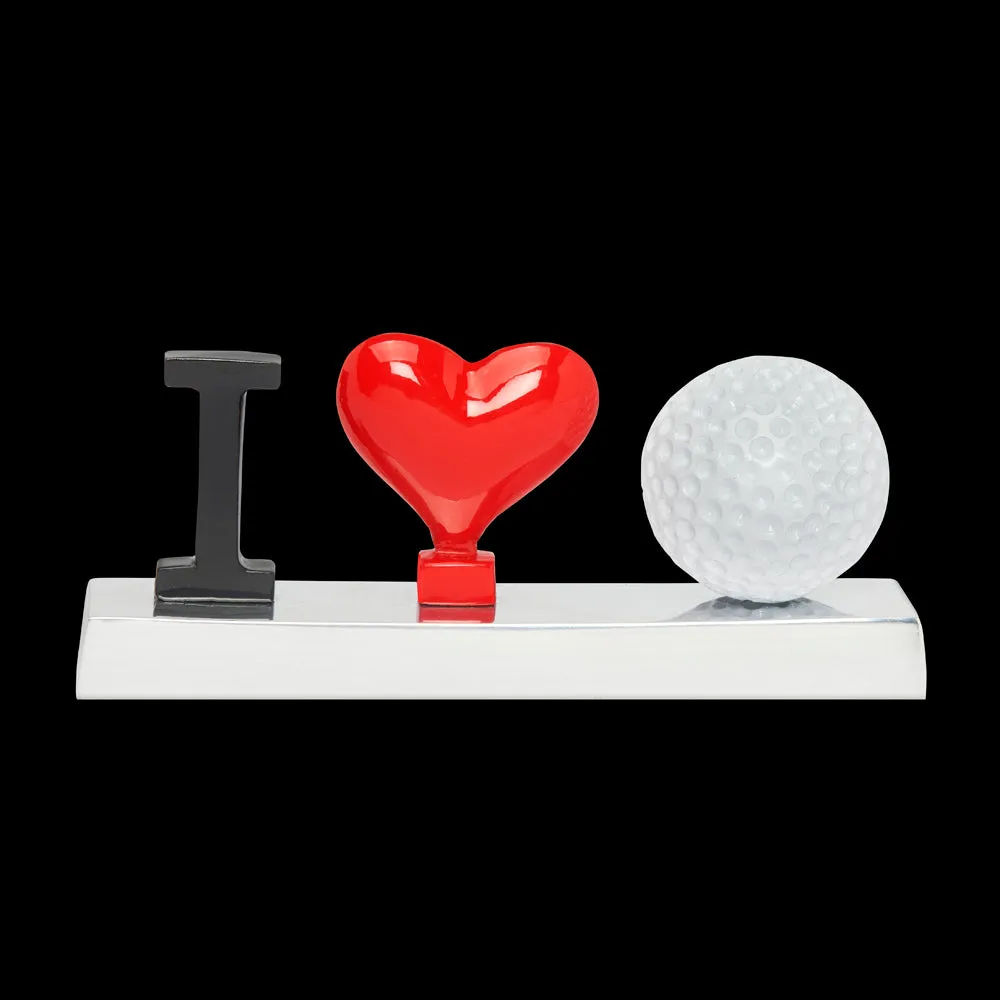 I Love Golf Sculpture