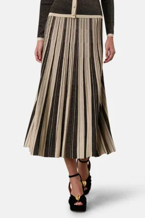 Illustration Metallic Skirt Black/Gold