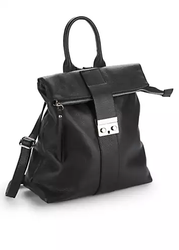 Italian Leather Black Backpack by Kaleidoscope | Kaleidoscope