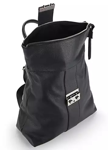 Italian Leather Black Backpack by Kaleidoscope | Kaleidoscope