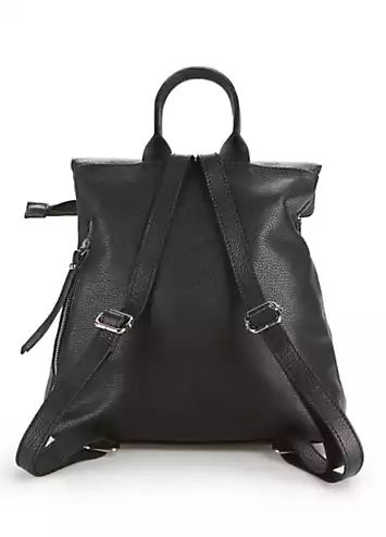 Italian Leather Black Backpack by Kaleidoscope | Kaleidoscope