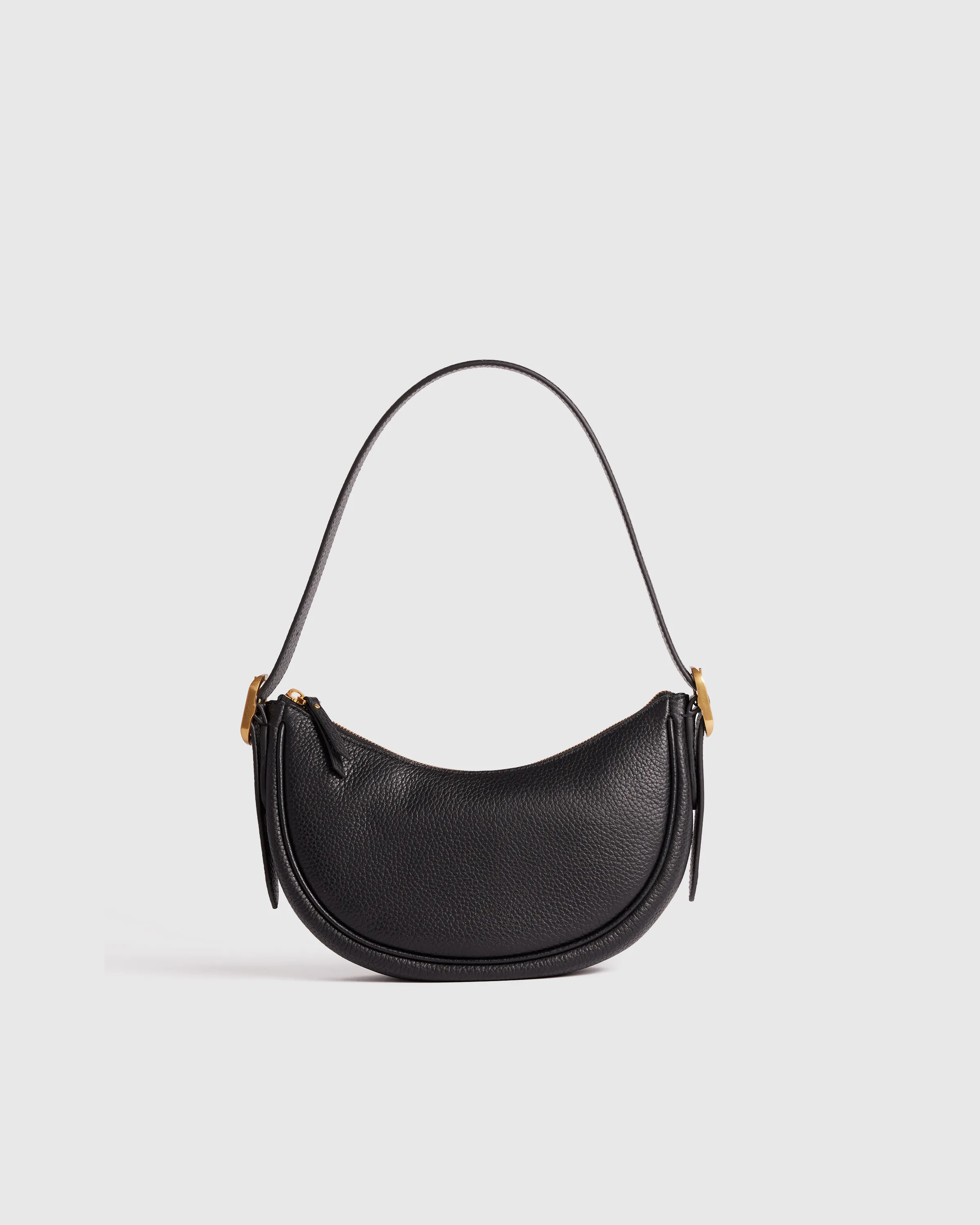 Italian Leather Mini Crescent Shoulder Bag