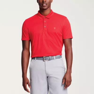 IZOD Golf Grid Mens Regular Fit Short Sleeve Polo Shirt