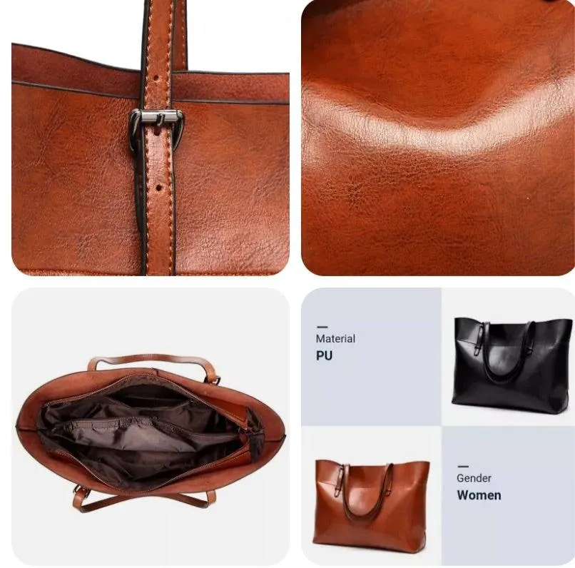 Jane Leather Tote Bag