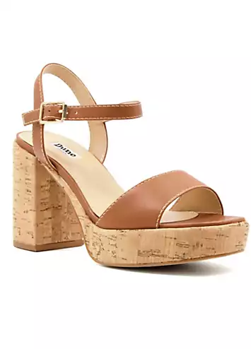 Jodi Tan Cork-Platform Heeled Sandals by Dune London | Look Again