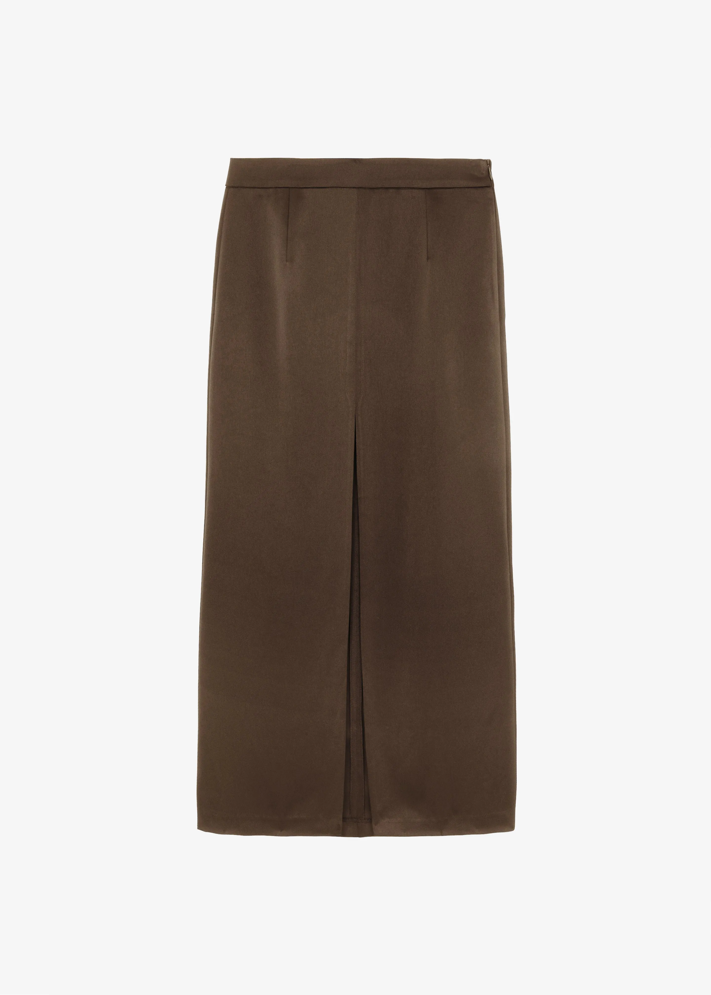 Kacey Satin Skirt - Brown