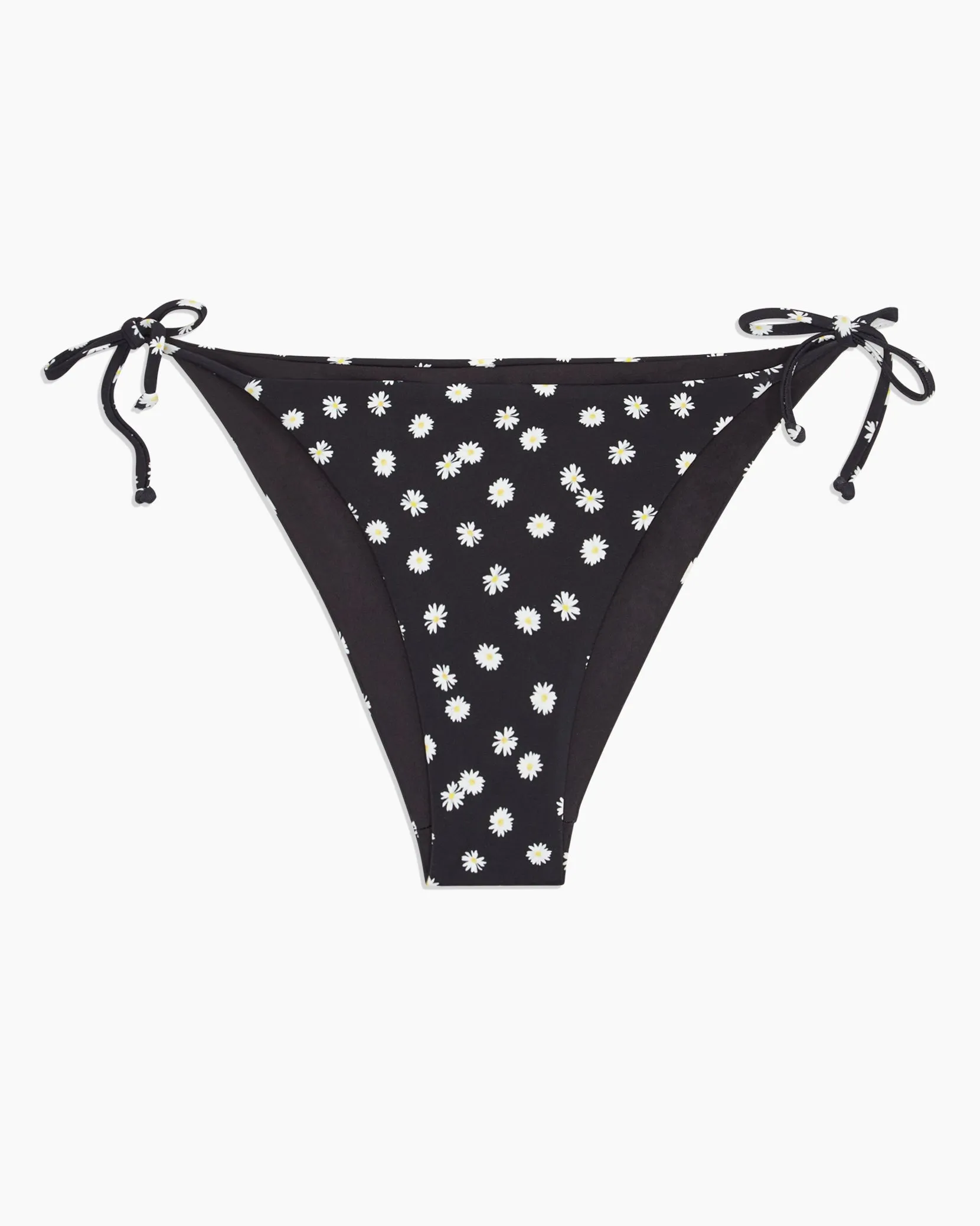 Kate Micro Daisies Bikini Bottom | Black/Multi