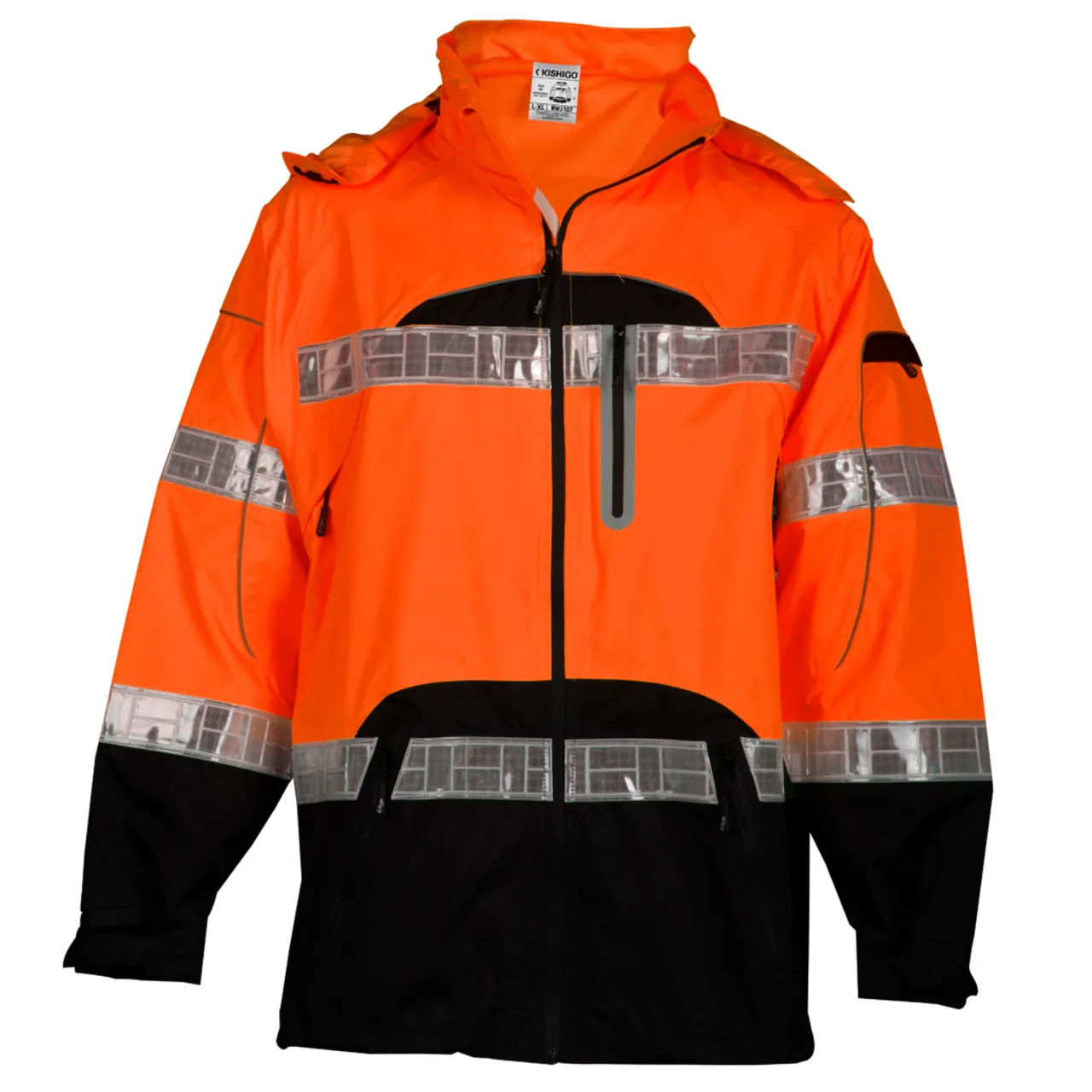 Kishigo Premium Black Series Rainwear Jacket RWJ106 Lime | RWJ107 Orange