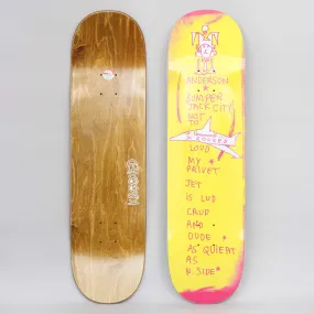 Krooked 8.38 Anderson Bumper Skateboard Deck Yellow