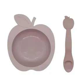 Kushies - Silibowl Silicone Bowl and Spoon, Pink