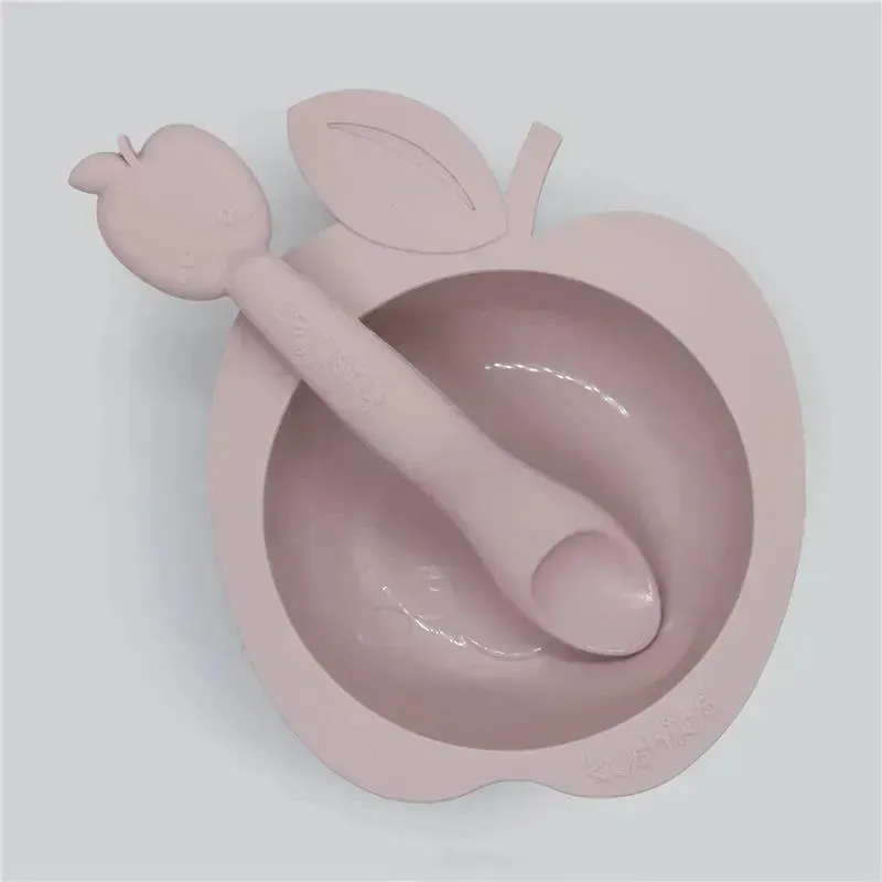 Kushies - Silibowl Silicone Bowl and Spoon, Pink