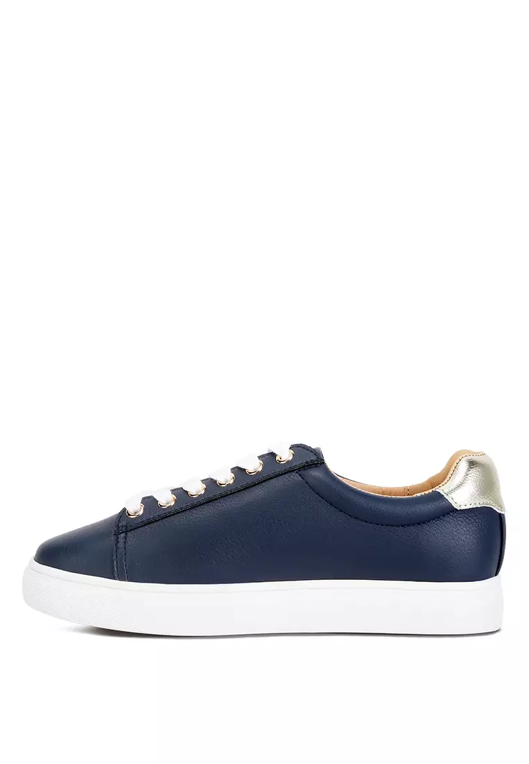 London Rag Navy/Gold Croc Back Panel Sneakers