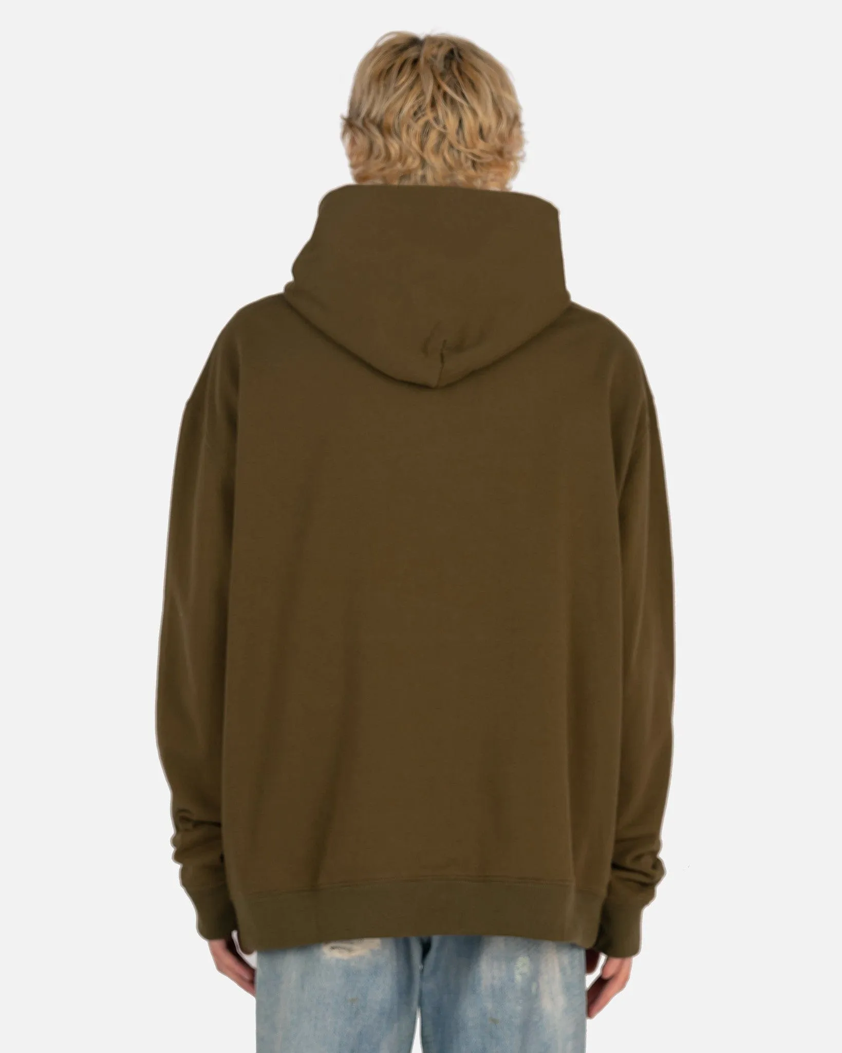 Maison Margiela Mushroom Embroidered Hoodie in Green