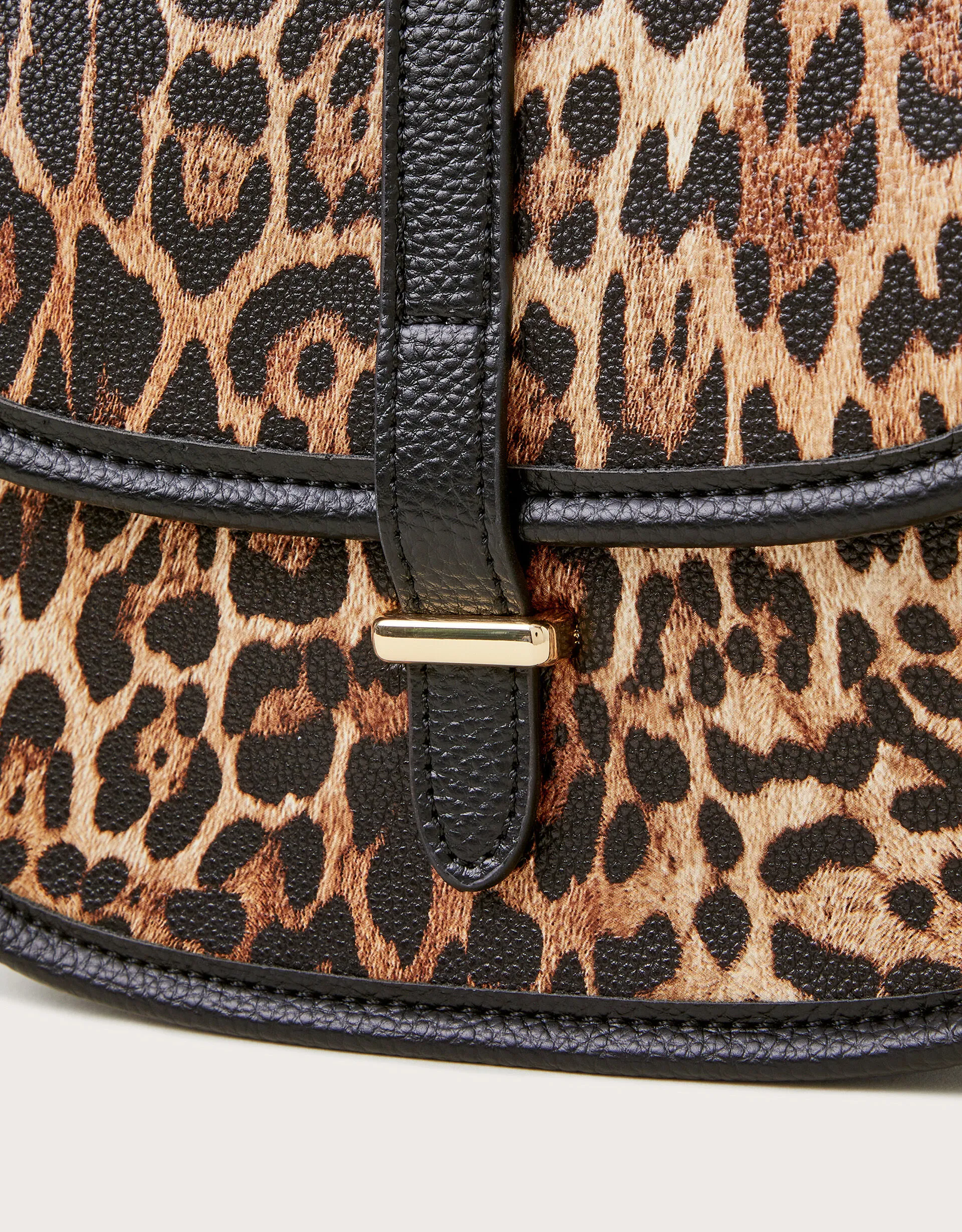 Mava Leopard Print Faux Leather Cross-Body Bag