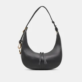 MELANIE SHOULDER BAG BLACK PEBBLE LEATHER