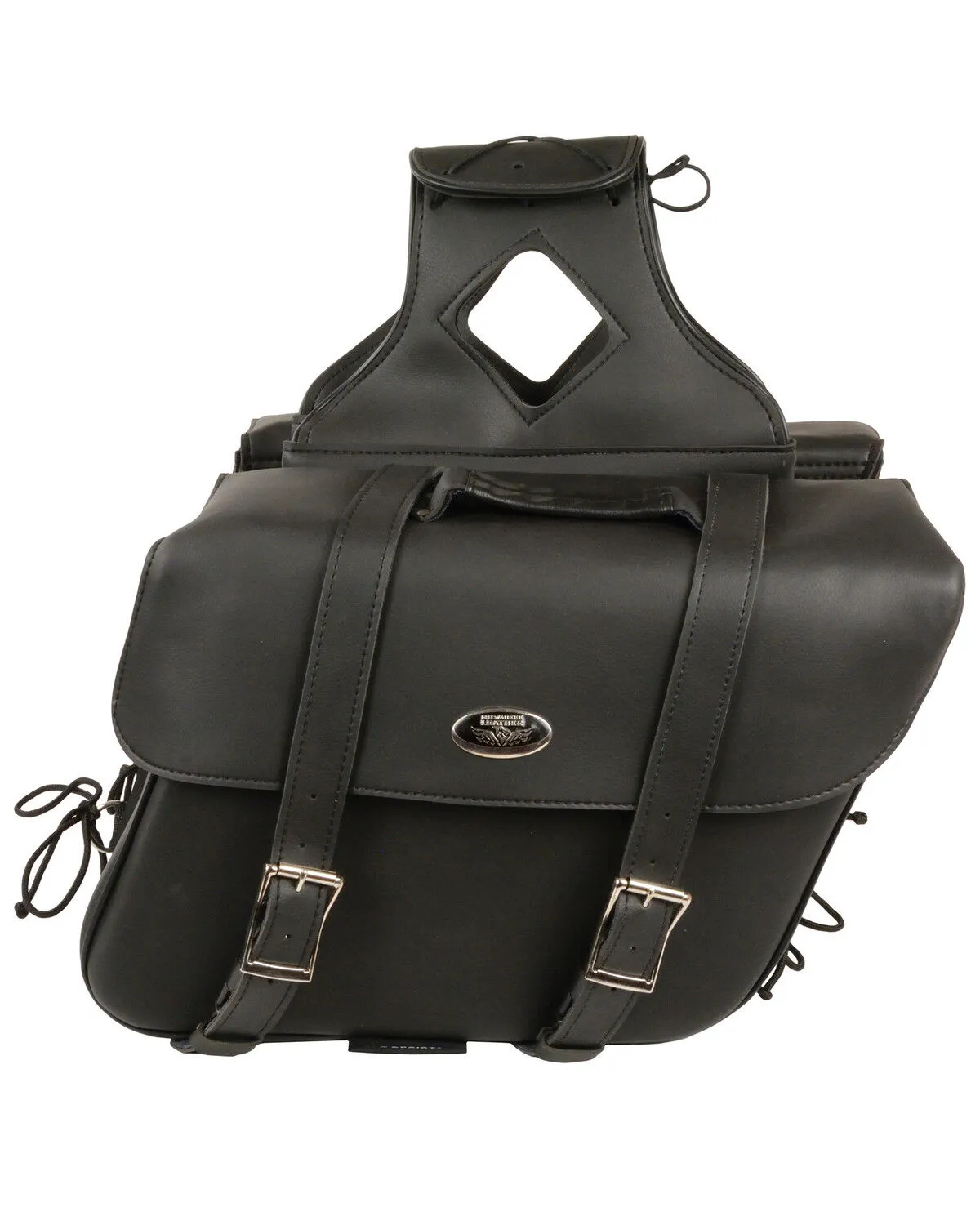 Milwaukee Leather Large Zip-Off Slanted Throw Over Saddle Bag