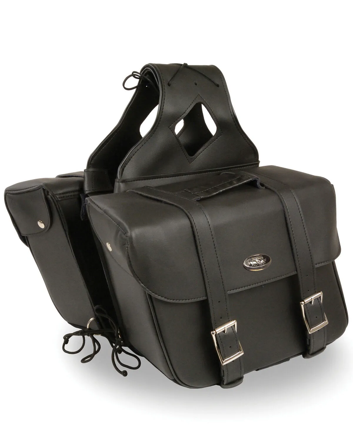 Milwaukee Leather Large Zip-Off Slanted Throw Over Saddle Bag