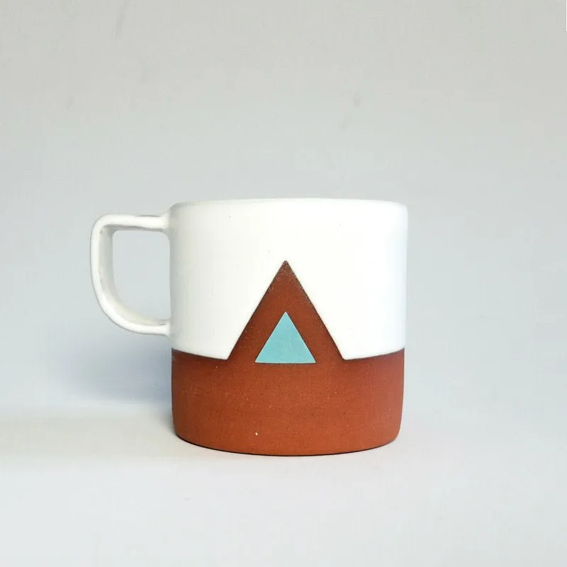 Mountain Mug - Turquoise/White