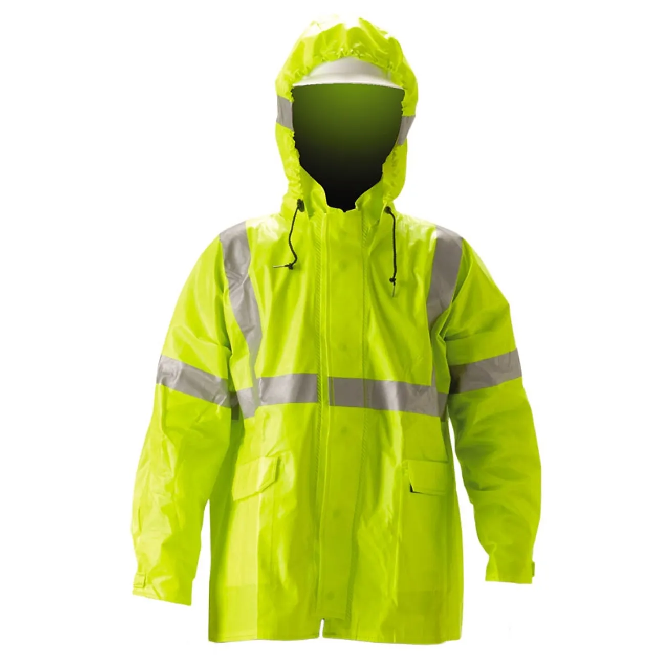 NASCO FR Class 3 Hi Vis ArcLite Nomex Rain Jacket with Made in USA Bib Trouser Set 1500-SET